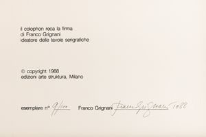 Franco Grignani : 5 Diagonali Iperboliche  - Asta Selected Prints - Associazione Nazionale - Case d'Asta italiane