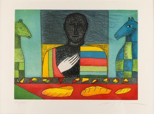 Mimmo Paladino : Matematica  - Asta Selected Prints - Associazione Nazionale - Case d'Asta italiane