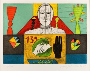 Mimmo Paladino : Matematica  - Asta Selected Prints - Associazione Nazionale - Case d'Asta italiane