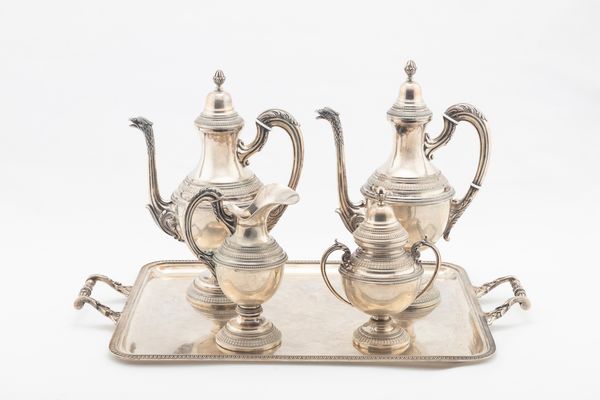 Servizio da t caff con vassoio  - Asta Argenti del XX Secolo - Associazione Nazionale - Case d'Asta italiane