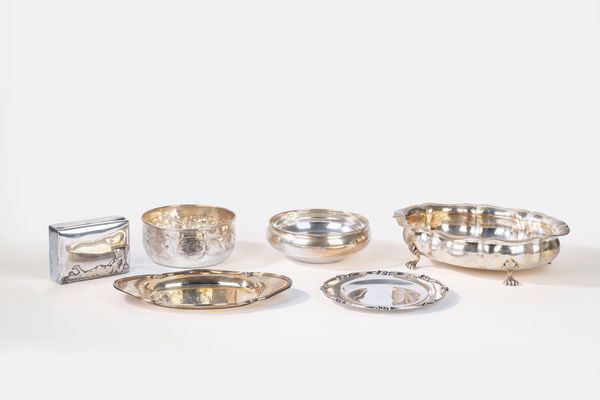 Lotto di sei oggetti  - Asta Argenti del XX Secolo - Associazione Nazionale - Case d'Asta italiane