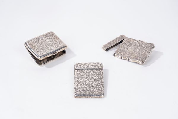 Due porta biglietti e un porta sigarette  - Asta Argenti del XX Secolo - Associazione Nazionale - Case d'Asta italiane