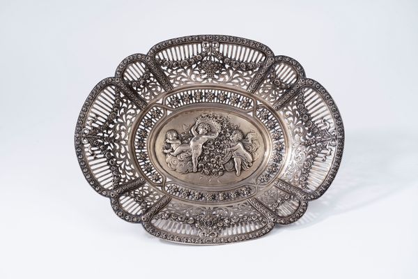 Centrotavola con piatto  - Asta Argenti del XX Secolo - Associazione Nazionale - Case d'Asta italiane