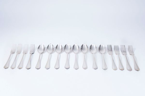 Set di posate  - Asta Argenti del XX Secolo - Associazione Nazionale - Case d'Asta italiane