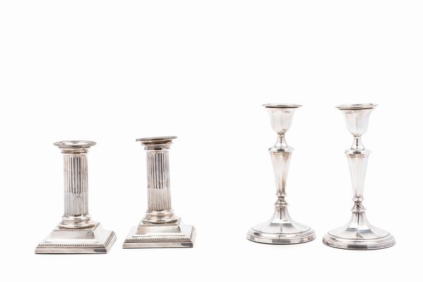 Due coppie di candelieri  - Asta Argenti del XX Secolo - Associazione Nazionale - Case d'Asta italiane