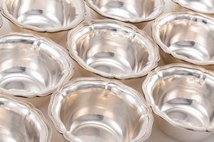 Miracoli : Dodici ciotole lavadita  - Asta Argenti del XX Secolo - Associazione Nazionale - Case d'Asta italiane