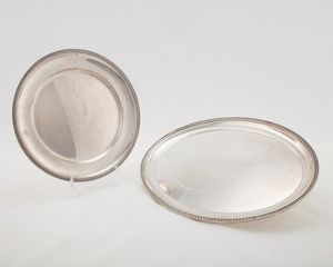 Piatto da portata e vassoio  - Asta Argenti del XX Secolo - Associazione Nazionale - Case d'Asta italiane