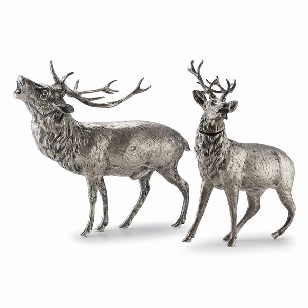 CERVO, HANAU, FINE SECOLO XIX ED ALTRO CERVO, SECOLO XX  - Asta Argenti italiani ed europei - Associazione Nazionale - Case d'Asta italiane