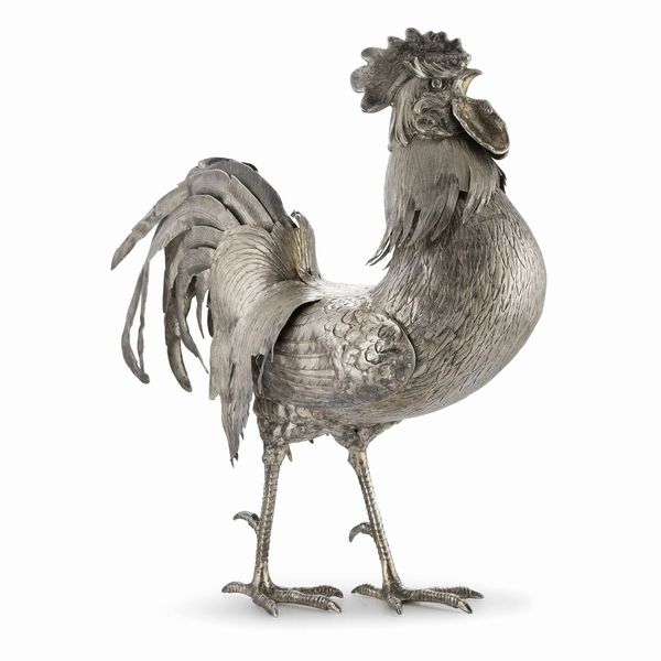 GALLO SOPRAMMOBILE, FINE SECOLO XIX  - Asta Argenti italiani ed europei - Associazione Nazionale - Case d'Asta italiane