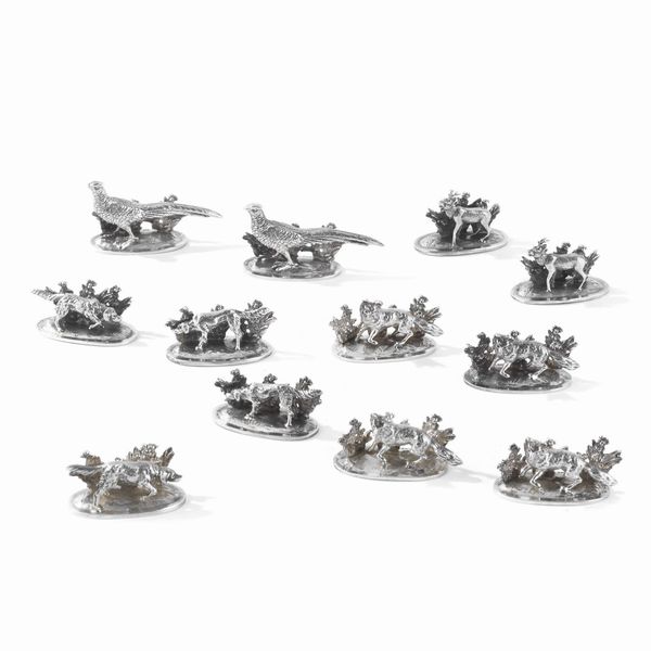 DODICI SEGNAPOSTO, SECOLO XX  - Asta Argenti italiani ed europei - Associazione Nazionale - Case d'Asta italiane