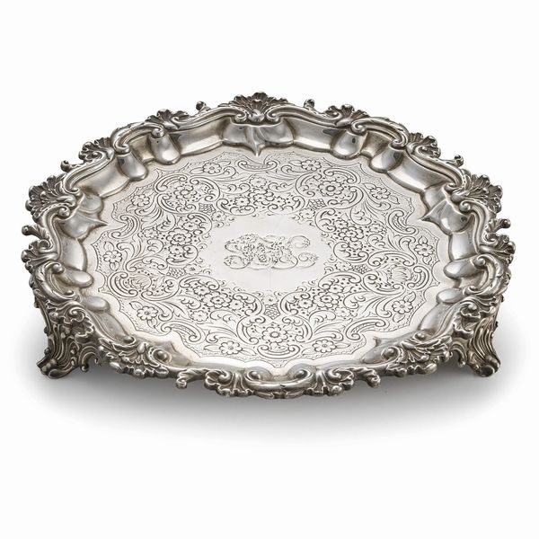 SALVER, LONDRA, 1836, ARGENTIERE CHARLES FOX II  - Asta Argenti italiani ed europei - Associazione Nazionale - Case d'Asta italiane