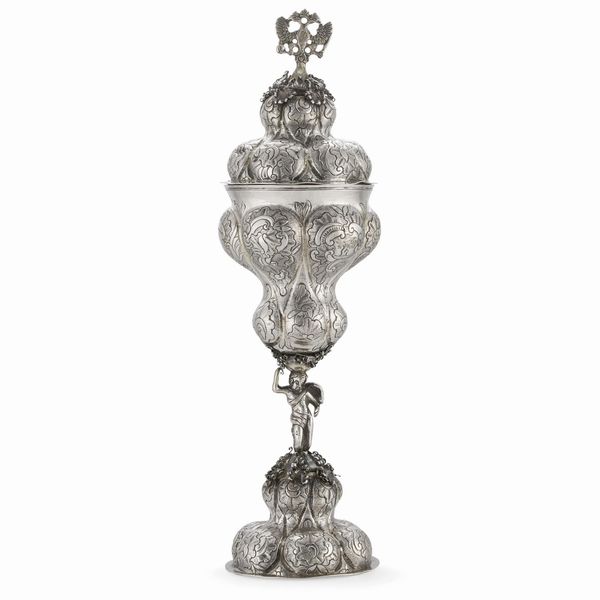 COPPA CON COPERCHIO, MOSCA, 1754  - Asta Argenti italiani ed europei - Associazione Nazionale - Case d'Asta italiane