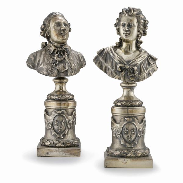 COPPIA DI BUSTI, FINE SECOLO XIX  - Asta Argenti italiani ed europei - Associazione Nazionale - Case d'Asta italiane