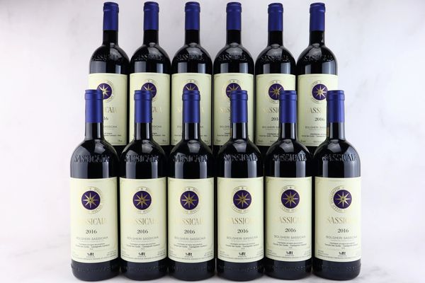 Sassicaia Tenuta San Guido 2016  - Asta MATERIA - Vini Pregiati e da Collezione - Associazione Nazionale - Case d'Asta italiane