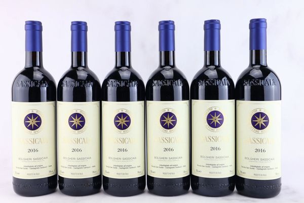 Sassicaia Tenuta San Guido 2016  - Asta MATERIA - Vini Pregiati e da Collezione - Associazione Nazionale - Case d'Asta italiane