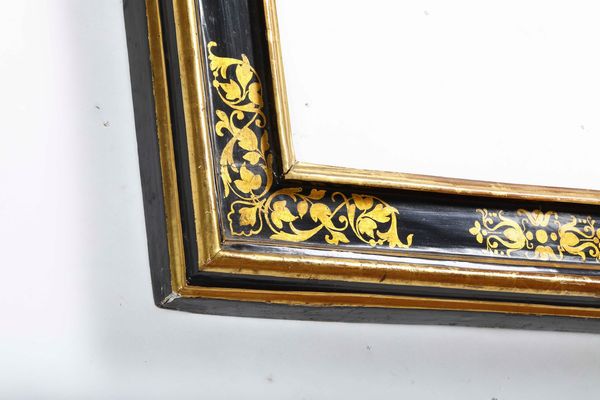 Cornice a cassetta in legno ebanizzato con decori in dorati. Toscana, XVII secolo  - Asta Cornici antiche - Associazione Nazionale - Case d'Asta italiane