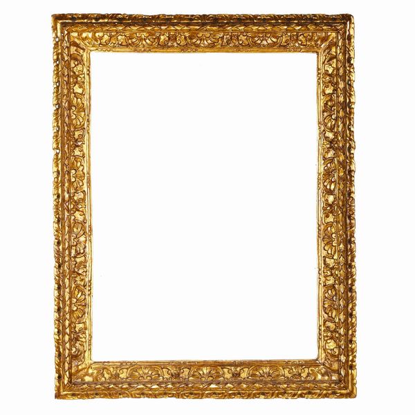 Cornice in legno intagliato e dorato. Italia centrale, XVII secolo  - Asta Cornici antiche - Associazione Nazionale - Case d'Asta italiane