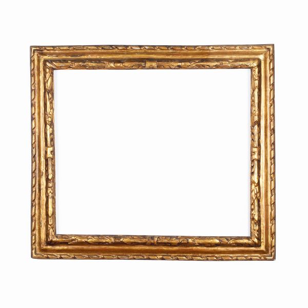 Cornice in legno intagliato e dorato. Piemonte XVIII secolo  - Asta Cornici antiche - Associazione Nazionale - Case d'Asta italiane