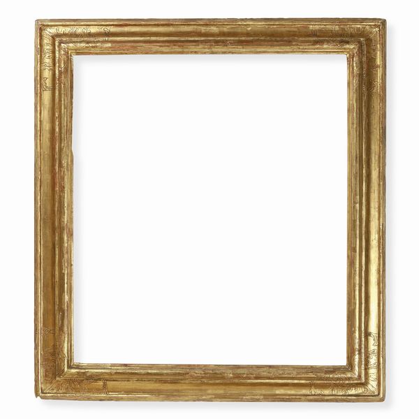 Cornice in legno dorato ed inciso, Marche XVIII secolo  - Asta Cornici antiche - Associazione Nazionale - Case d'Asta italiane