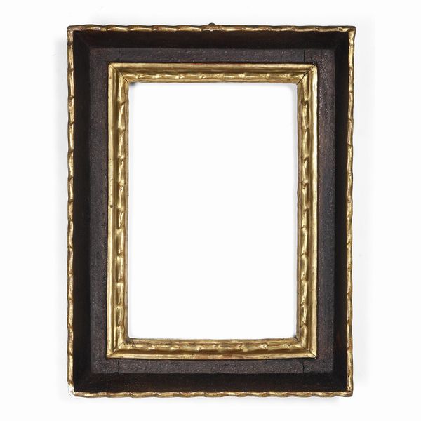 Cornice in legno dipinto e dorato con sagoma a vassoio chiuso. Bologna XVII-XVIII secolo  - Asta Cornici antiche - Associazione Nazionale - Case d'Asta italiane