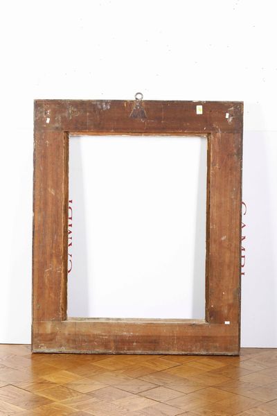 Cornice in legno ebanizzato e dorato. Roma XVII secolo  - Asta Cornici antiche - Associazione Nazionale - Case d'Asta italiane
