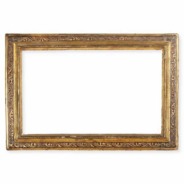 Cornice in legno intagliato e laccato. Italia Centrale, XVII-XVIII secolo  - Asta Cornici antiche - Associazione Nazionale - Case d'Asta italiane