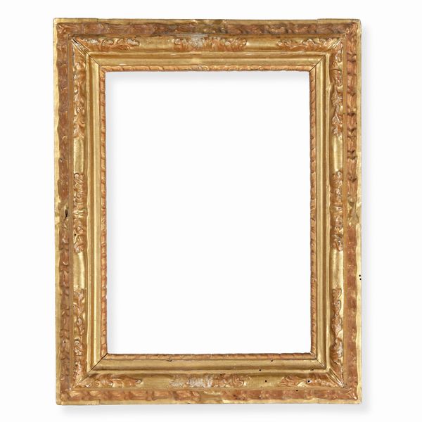 Cornice in legno intagliato, dorato e laccato. Toscana XVIII secolo  - Asta Cornici antiche - Associazione Nazionale - Case d'Asta italiane