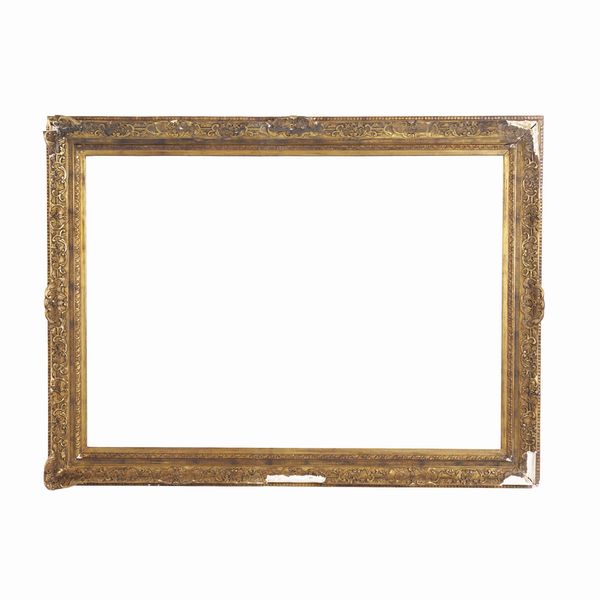 Grande cornice in legno e pastiglia dorata, XX secolo  - Asta Cornici antiche - Associazione Nazionale - Case d'Asta italiane