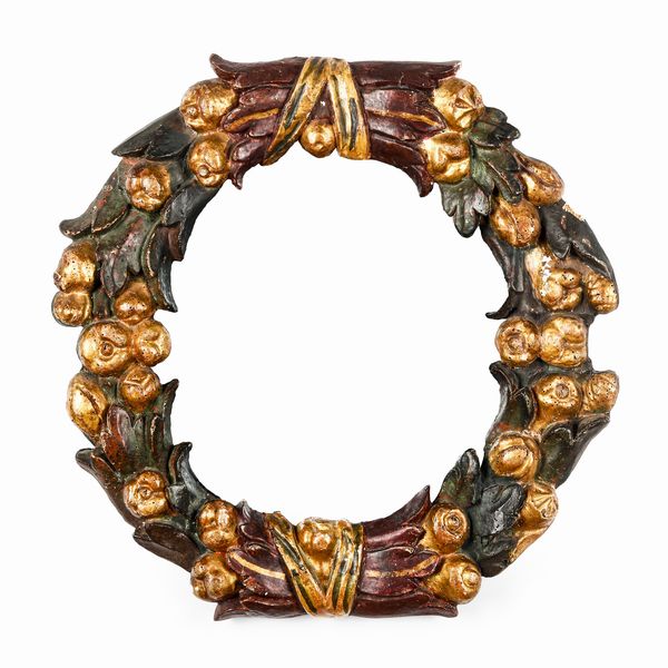 Cornice in legno intagliato, laccato e dorato. XVI-XVII secolo  - Asta Cornici antiche - Associazione Nazionale - Case d'Asta italiane