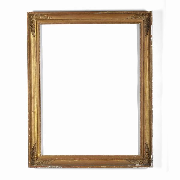 Cornice neoclassica dorata. XIX secolo  - Asta Cornici antiche - Associazione Nazionale - Case d'Asta italiane