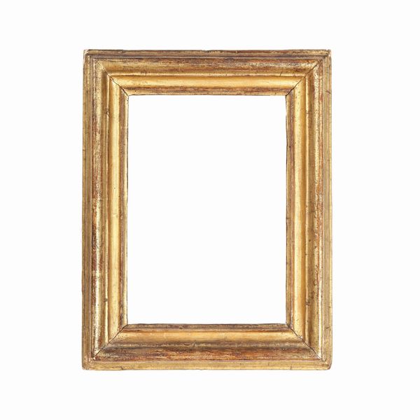 Cornice a sagoma Salvator Rosa in  legno dorato. Italia centrale XVIII secolo  - Asta Cornici antiche - Associazione Nazionale - Case d'Asta italiane