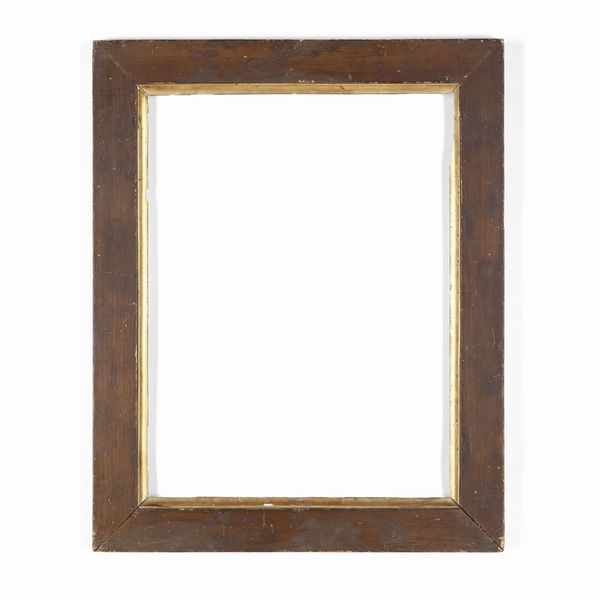 Cornice in noce con profilatura interna dorata, XIX secolo  - Asta Cornici antiche - Associazione Nazionale - Case d'Asta italiane