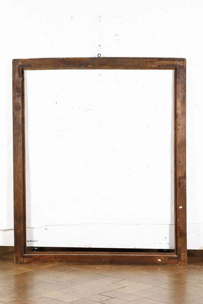 Coppia di cornici in legno intagliato e dipinto. XIX secolo  - Asta Cornici antiche - Associazione Nazionale - Case d'Asta italiane