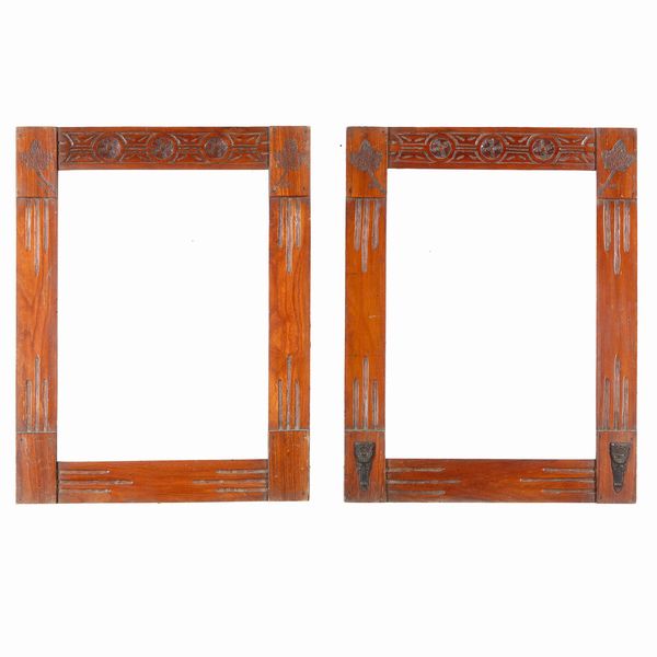 Coppia di cornici in legno intagliato Art Dec  - Asta Cornici antiche - Associazione Nazionale - Case d'Asta italiane