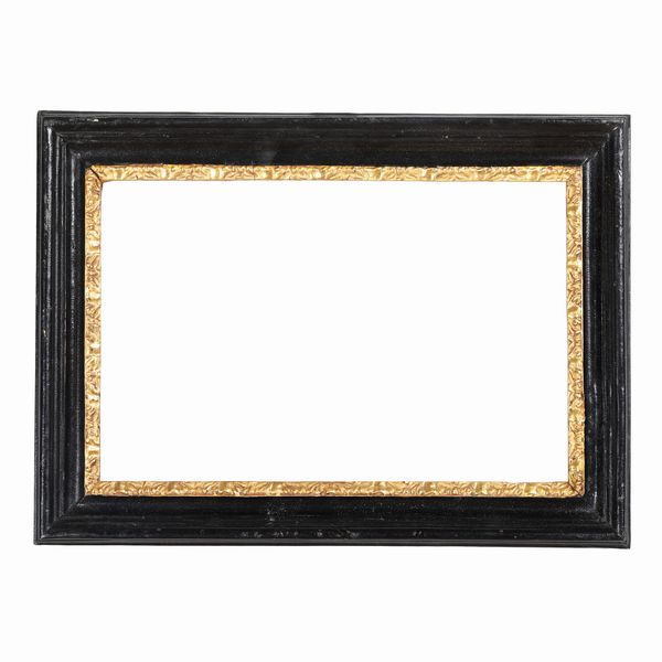 Cornice intagliata dorata ed ebanizzata. Roma XVIII secolo  - Asta Cornici antiche - Associazione Nazionale - Case d'Asta italiane