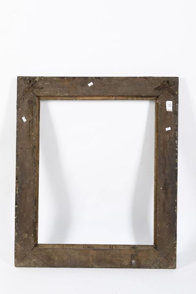 Cornice in legno intagliato, argentato ed ebanizzato. XVIII secolo  - Asta Cornici antiche - Associazione Nazionale - Case d'Asta italiane