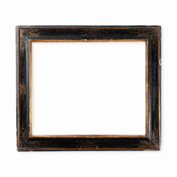 Cornice a cassetta in legno ebanizzato. Toscana XVII-XVIII secolo  - Asta Cornici antiche - Associazione Nazionale - Case d'Asta italiane
