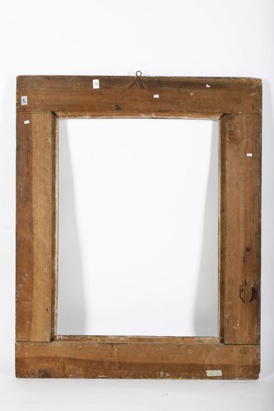 Cornice barocca in legno laccato e dorato. Piemonte XVII secolo  - Asta Cornici antiche - Associazione Nazionale - Case d'Asta italiane