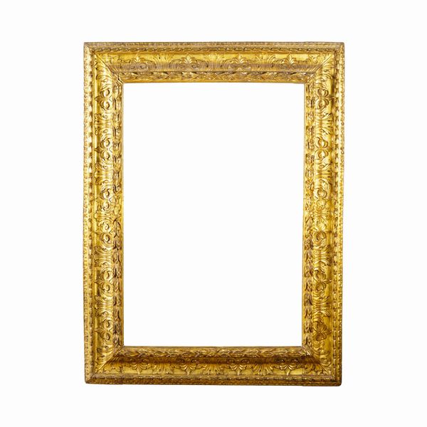 Cornice in legno intagliato e dorato. Lucca XVIII secolo<BR><BR>  - Asta Cornici antiche - Associazione Nazionale - Case d'Asta italiane