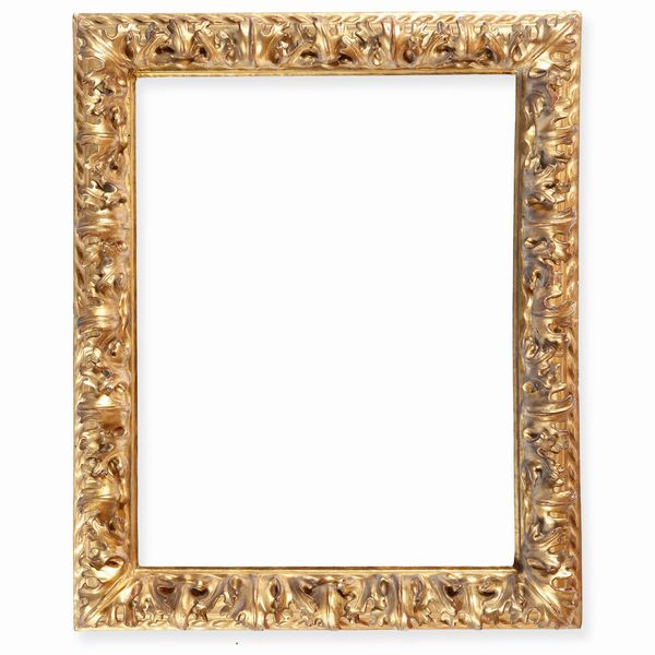 Cornice in legno intagliato e dorato. Bologna, XVII secolo  - Asta Cornici antiche - Associazione Nazionale - Case d'Asta italiane