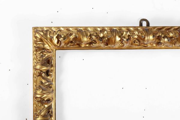 Cornice in legno intagliato e dorato. Bologna, XVII secolo  - Asta Cornici antiche - Associazione Nazionale - Case d'Asta italiane