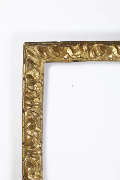 Cornice intagliata e dorata, Emilia XVIII secolo  - Asta Cornici antiche - Associazione Nazionale - Case d'Asta italiane