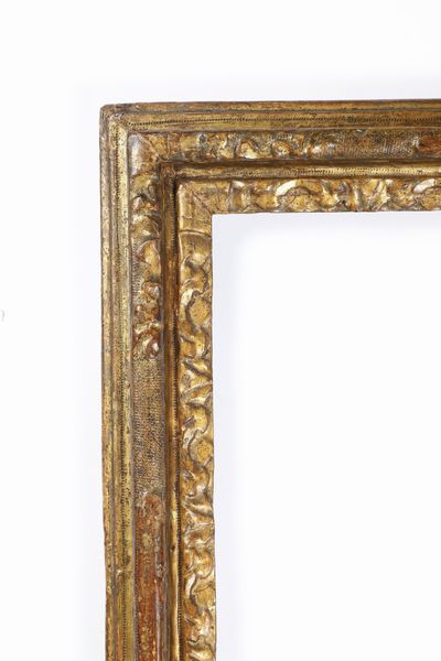 Cornice a tre ordini di intagliato dorata, XVIII secolo  - Asta Cornici antiche - Associazione Nazionale - Case d'Asta italiane