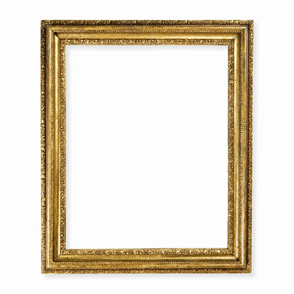 Cornice a sagoma Salvator Rosa in legno dorato. Roma XVII secolo  - Asta Cornici antiche - Associazione Nazionale - Case d'Asta italiane