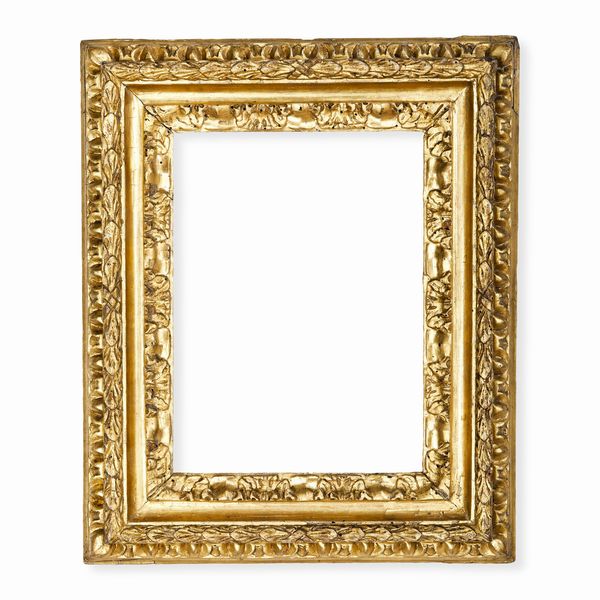 Cornice a sagoma Salvator Rosa in legno intagliato e dorato, Roma o Napoli XVIII secolo  - Asta Cornici antiche - Associazione Nazionale - Case d'Asta italiane