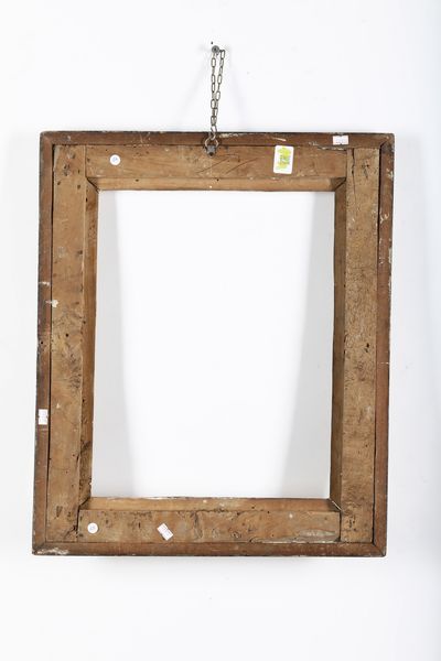 Cornice a sagoma Salvator Rosa ebanizzata e dorata. Italia centrale XVIII secolo  - Asta Cornici antiche - Associazione Nazionale - Case d'Asta italiane