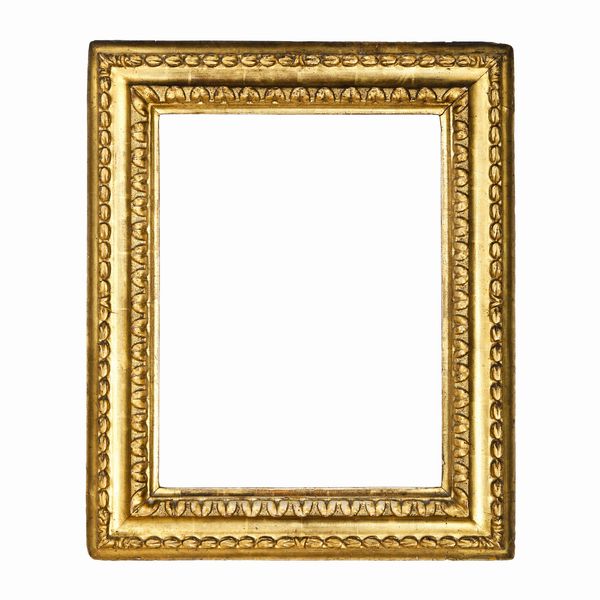 Cornice a due ordini di intaglio in legno dorato. XVIII secolo  - Asta Cornici antiche - Associazione Nazionale - Case d'Asta italiane