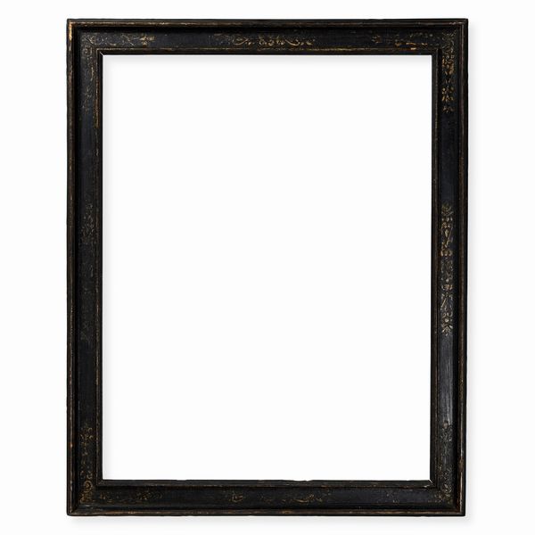 Cornice a cassetta in legno ebanizzato con racemi dorati, Toscana XVII secolo  - Asta Cornici antiche - Associazione Nazionale - Case d'Asta italiane