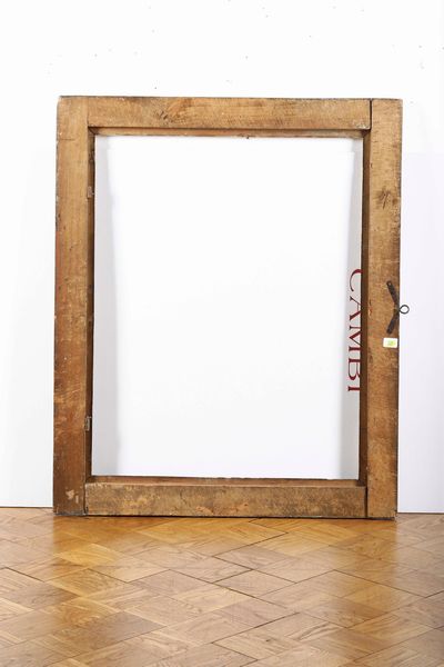 Cornice a cassetta in legno intagliato ebanizzato e dorato. Italia centrale XVII secolo  - Asta Cornici antiche - Associazione Nazionale - Case d'Asta italiane