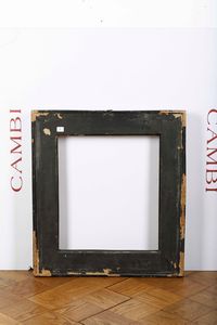 Cornice a cassetta in legno ebanizzato con decori in dorati. Toscana, XVII secolo  - Asta Cornici antiche - Associazione Nazionale - Case d'Asta italiane